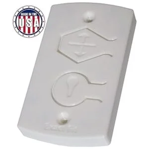 Exact Fit Placa de cubierta blanca de dos botones se_5