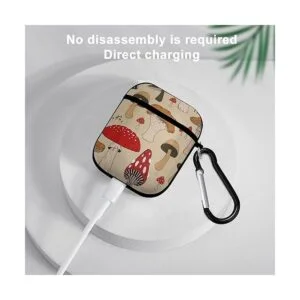 YouTary Funda para Airpods 1 y 2 con diseño de hongos_5