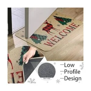 Felpudo decorativo para puerta de reno de bienvenida para_7
