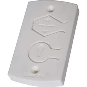 Exact Fit Placa de cubierta blanca de dos botones se_1