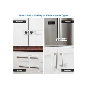 Vmaisi Juego de 10 cerraduras deslizantes para gabinetes_6