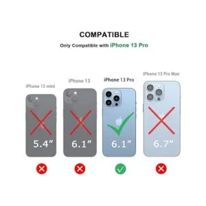 Funda compatible con iPhone 13 Pro de grano de madera con_7