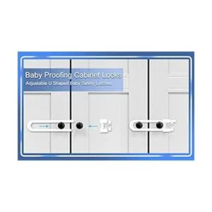 Vmaisi Juego de 10 cerraduras deslizantes para gabinetes_3