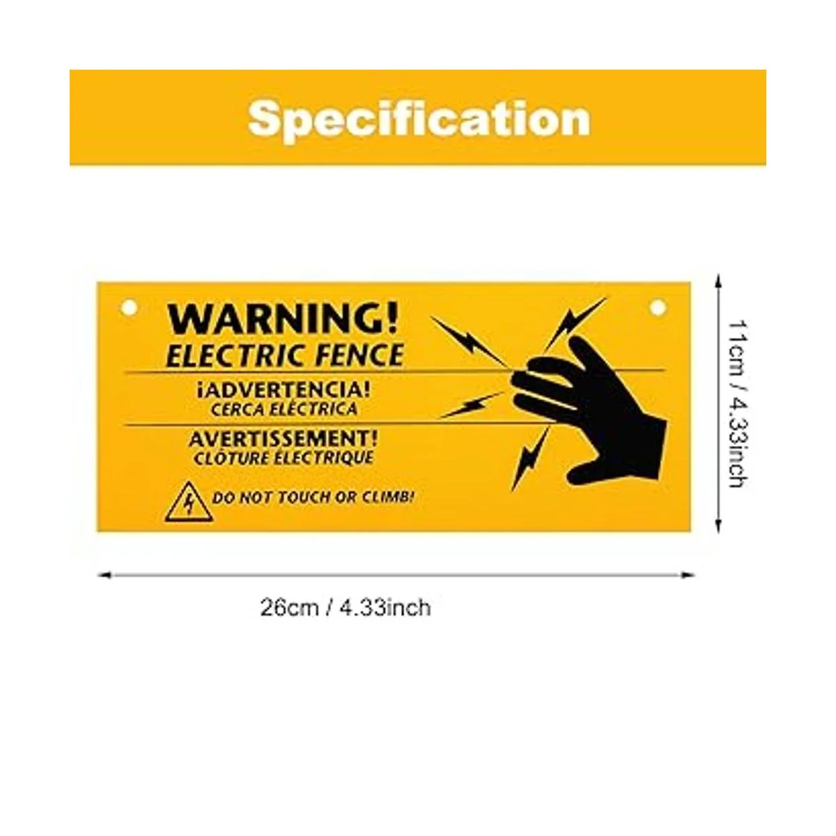 Blulu Señales de advertencia de valla eléctrica de_7