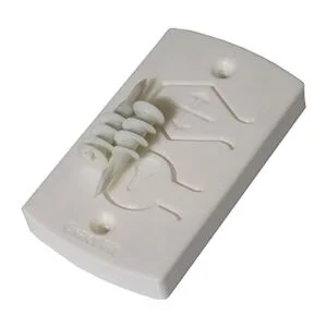 Exact Fit Placa de cubierta blanca de dos botones se_6