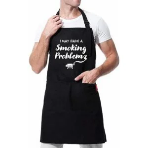 Delantal divertido para hombre I May Have a Smoking_3