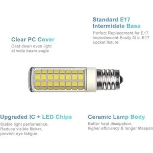 LUHMQ Bombillas LED E17 paquete de 3 bombillas para_6