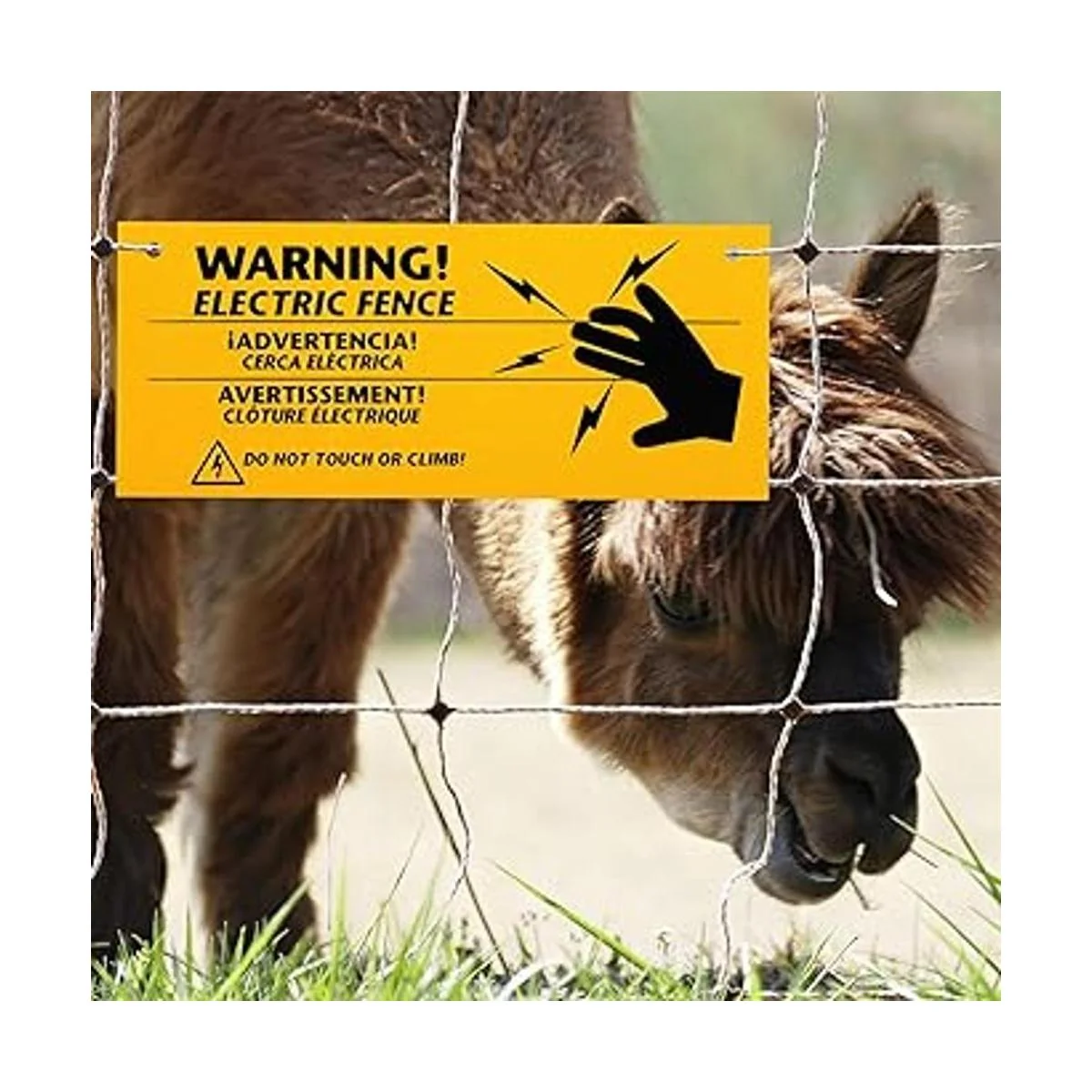 Blulu Señales de advertencia de valla eléctrica de_6