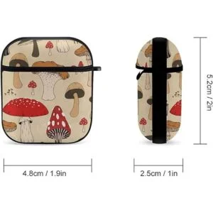 YouTary Funda para Airpods 1 y 2 con diseño de hongos_2