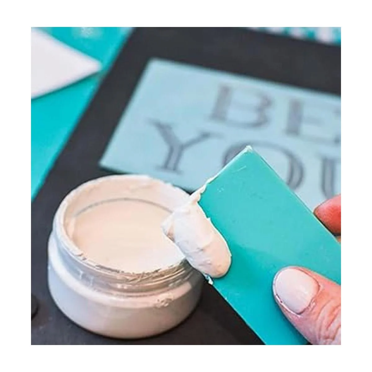 JAJADO Juego de 6 tarros de tinta de pasta de tiza y 6_3