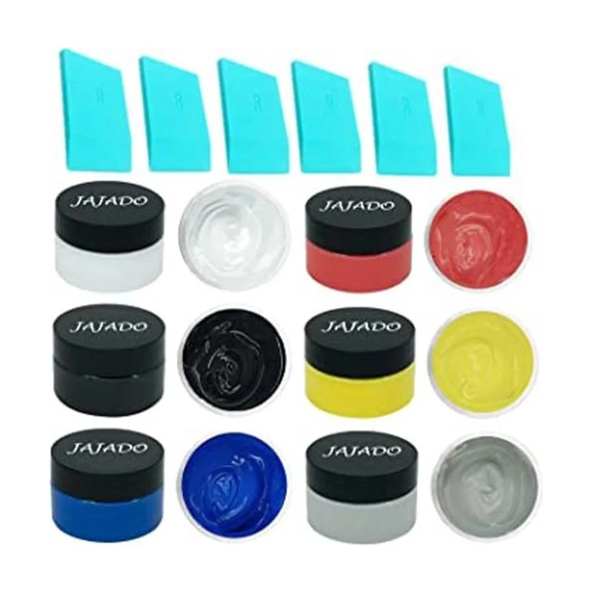 JAJADO Juego de 6 tarros de tinta de pasta de tiza y 6_1