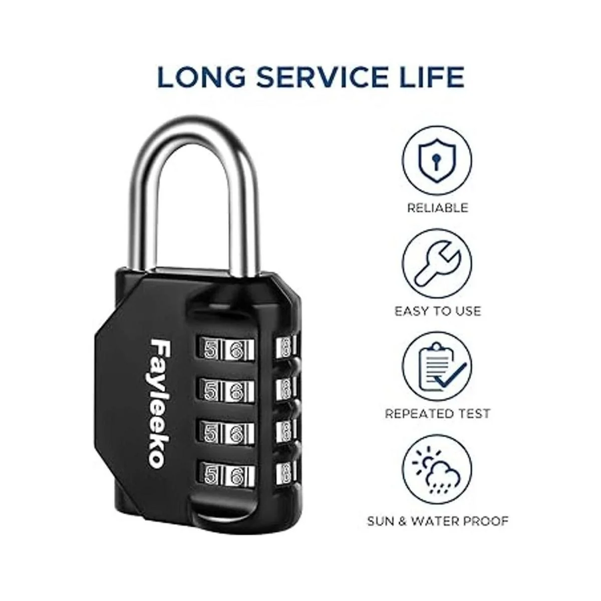 Cerradura de combinación paquete de 4 candados combinados_4