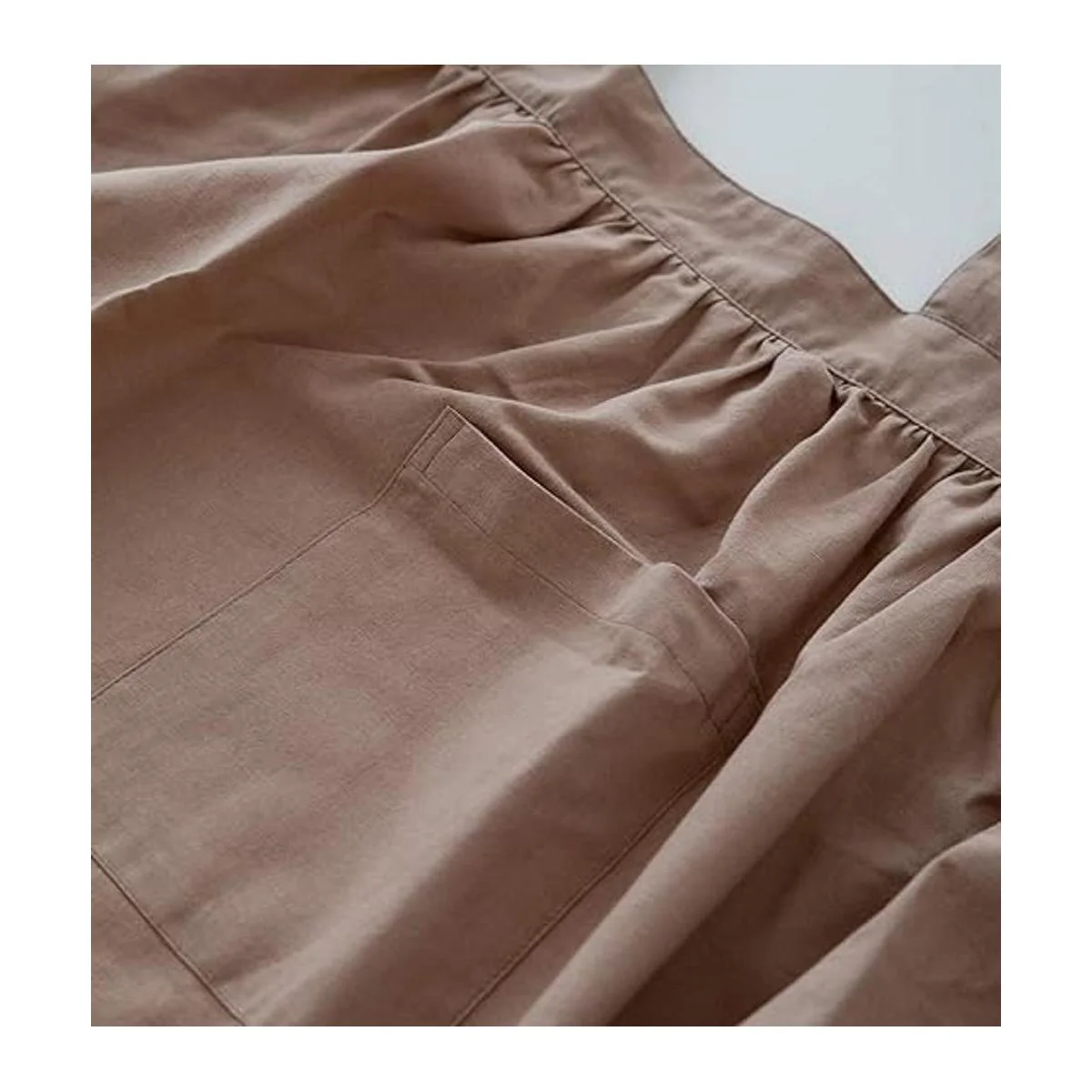 Delantal de lino de algodón estilo japonés impermeable_5