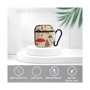 YouTary Funda para Airpods 1 y 2 con diseño de hongos_3