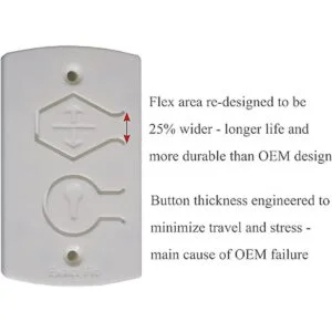 Exact Fit Placa de cubierta blanca de dos botones se_2
