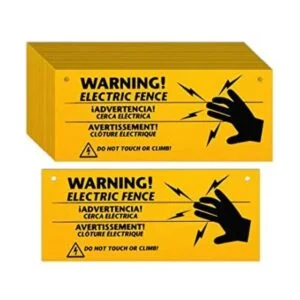 Blulu Señales de advertencia de valla eléctrica de_1
