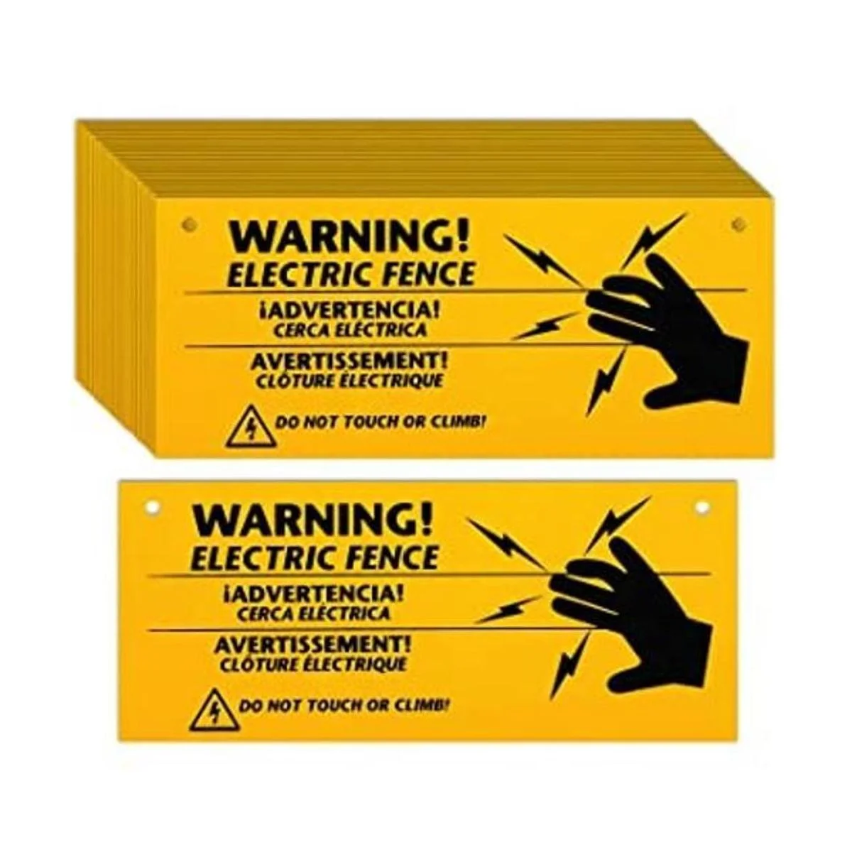 Blulu Señales de advertencia de valla eléctrica de_1