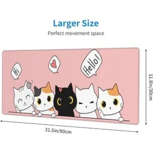Alfombrilla de ratón para juegos de gatos y gatos tamaño_3