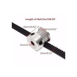 Zeelo 5M GT2 Correa dentada de 0.236 in de ancho 4_3