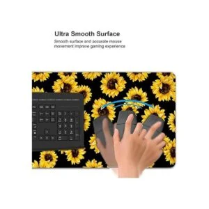 Alfombrilla de mouse para juegos de girasol XL bordes_5