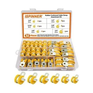 ISPINNER Juego de 52 abrazaderas de cable 304 abrazaderas_1