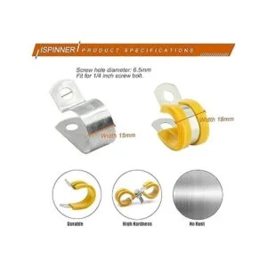 ISPINNER Juego de 52 abrazaderas de cable 304 abrazaderas_4