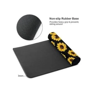 Alfombrilla de mouse para juegos de girasol XL bordes_3
