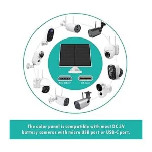 Panel solar de 5 W para cámara de seguridad inalámbrica_2