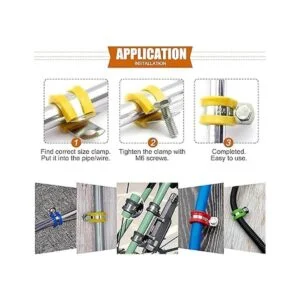 ISPINNER Juego de 52 abrazaderas de cable 304 abrazaderas_6