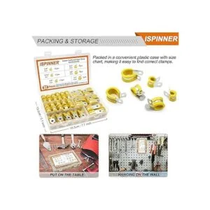 ISPINNER Juego de 52 abrazaderas de cable 304 abrazaderas_5