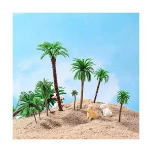 48 piezas de plástico modelo de árbol tren de selva_6