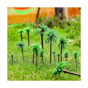 48 piezas de plástico modelo de árbol tren de selva_3