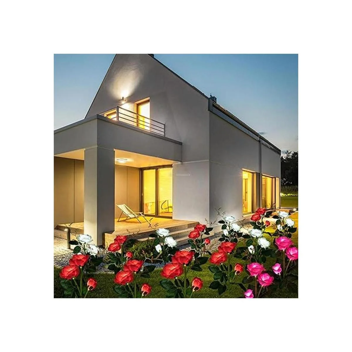 Paquete de 2 luces solares al aire libre decorativas_7