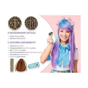 Monedas piratas de metal Juego de monedas de tesoro de_2