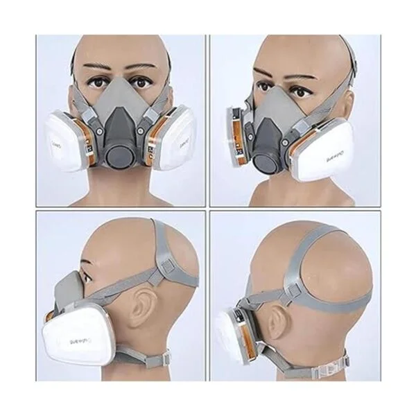 Respirador reutilizable de media cara con filtros_7