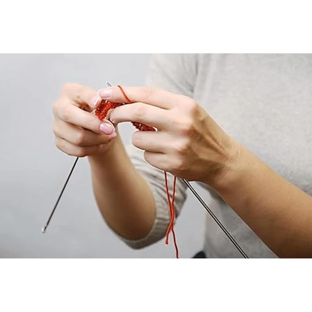 KOKNIT Juego de 11 pares de agujas de tejer de acero_6