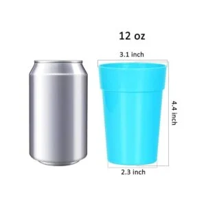 Youngever 18 vasos de plástico para niños de 12 onzas_2