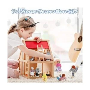 Juego de 10 piezas de madera para casa de muñecas juego_5