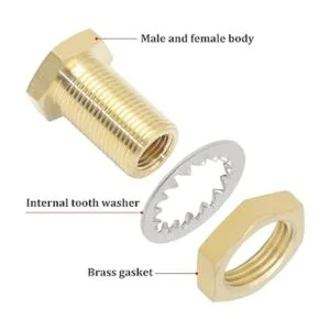 CheeMuii 4 piezas de mamparo de latón de montaje de_3