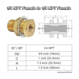 CheeMuii 4 piezas de mamparo de latón de montaje de_2