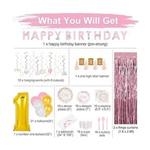 DECORLIFE Suministros para fiesta de primer cumpleaños que_2