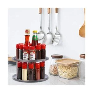Lazy Susan Organizador de tocadiscos de 2 niveles de_6
