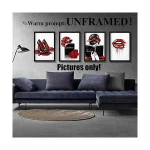 Facioro Arte de pared en lienzo para mujer decoración de_4