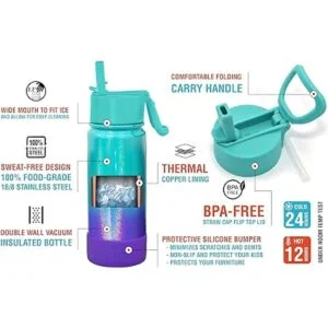 CHILLOUT LIFE Botella de agua aislada de 17 onzas con tapa_3