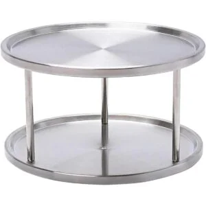 Lazy Susan Organizador de tocadiscos de 2 niveles de_1