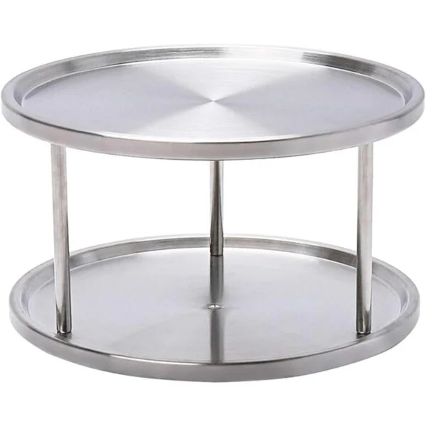 Lazy Susan Organizador de tocadiscos de 2 niveles de_1