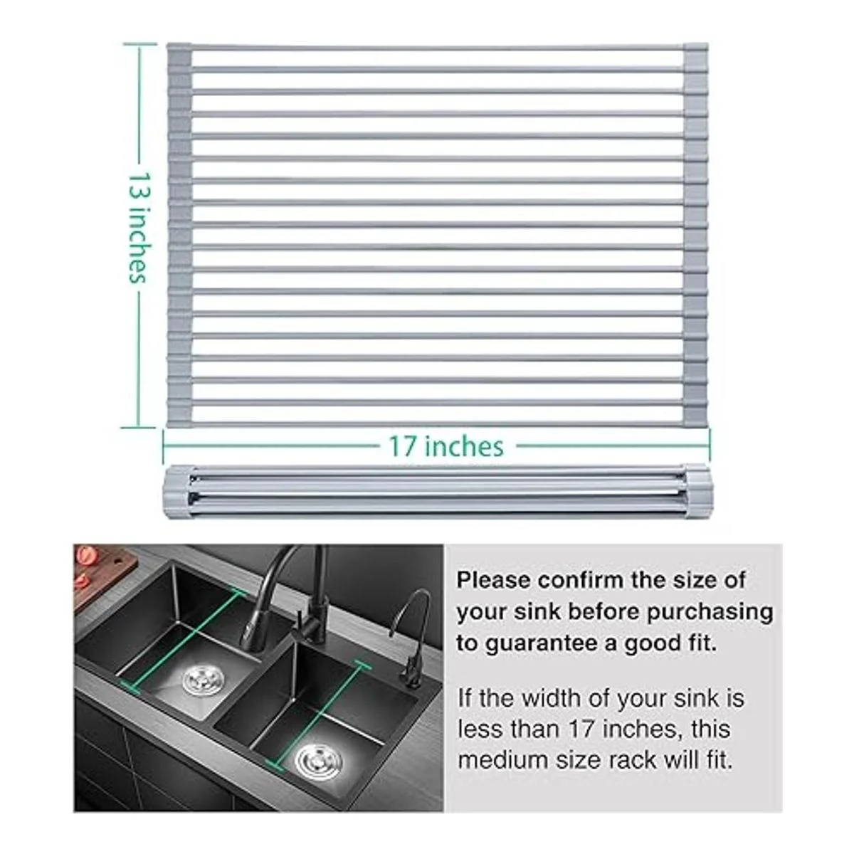 TBMax Escurridor de platos enrollable acero inoxidable_2