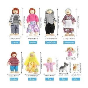 Juego de 10 piezas de madera para casa de muñecas juego_2