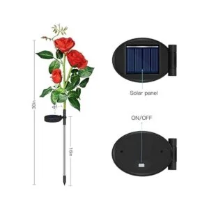 Paquete de 2 luces solares al aire libre decorativas_6