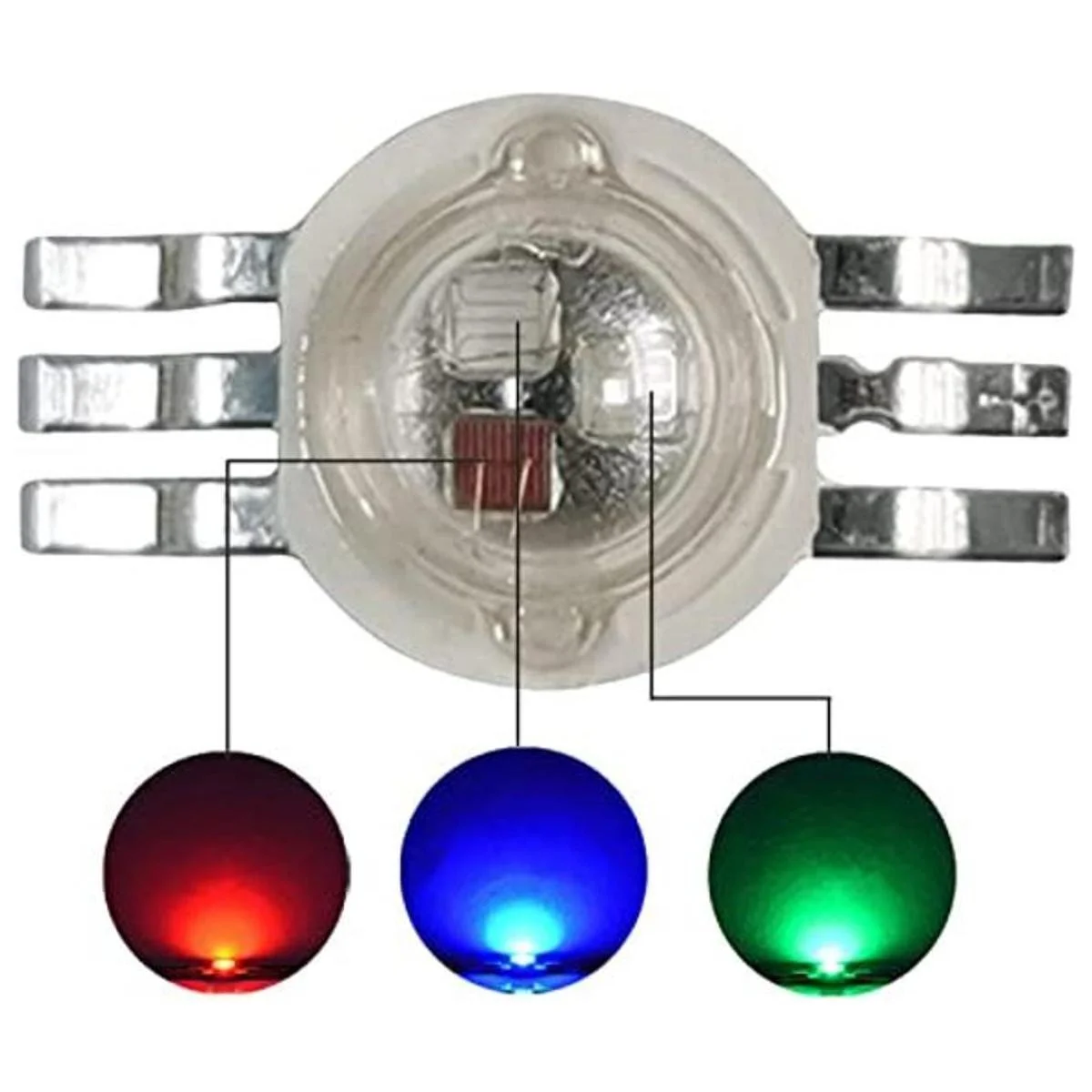 Paquete de 20 cuentas LED RGB 3 en 1 de 9 W chip LED_1